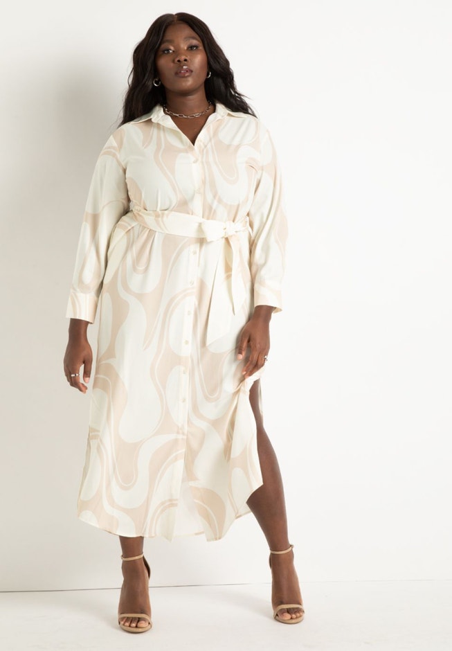 Maxi Printed Shirtdress image number 0