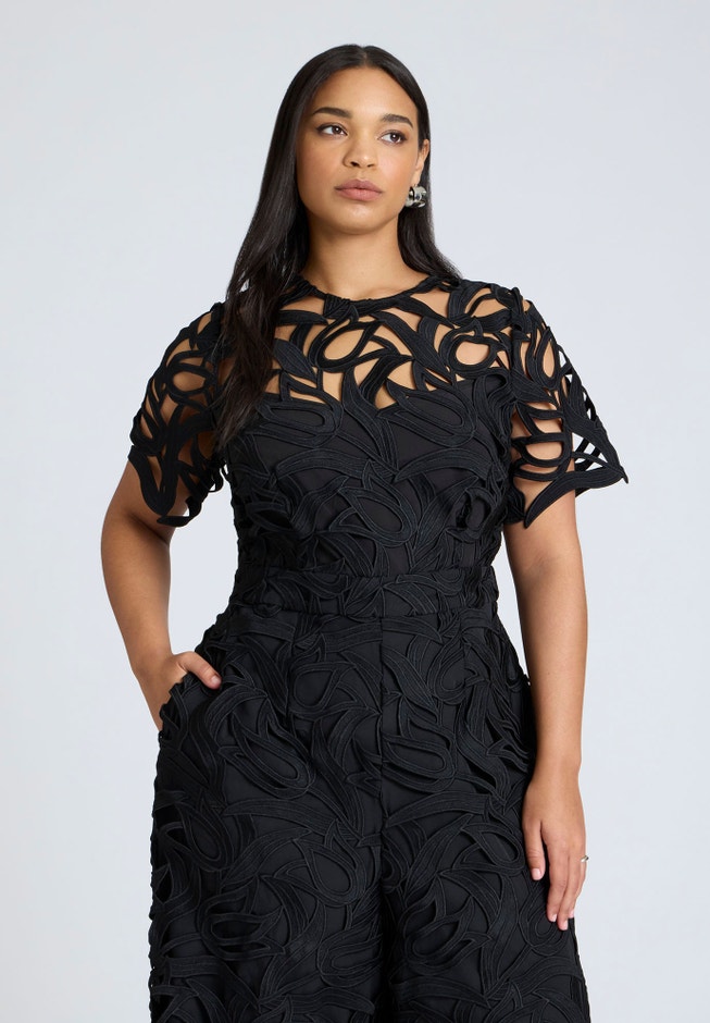 Bridal by ELOQUII Lace Jumpsuit image number 2