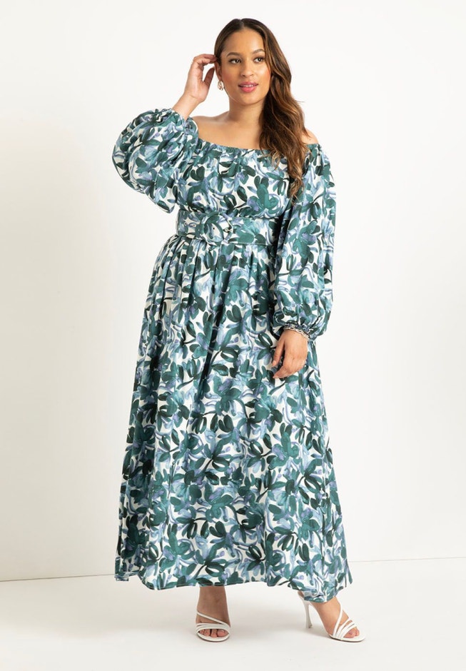 Off Shoulder Maxi Dress image number null