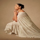 Bridal by ELOQUII Mini Dress With Cape Overlay image number null