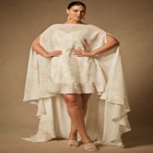 Bridal by ELOQUII Mini Dress With Cape Overlay image number null