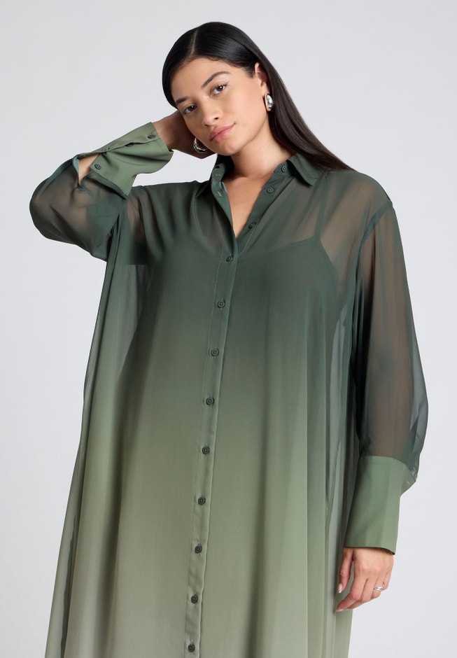 Ombre Shirt Dress image number 2