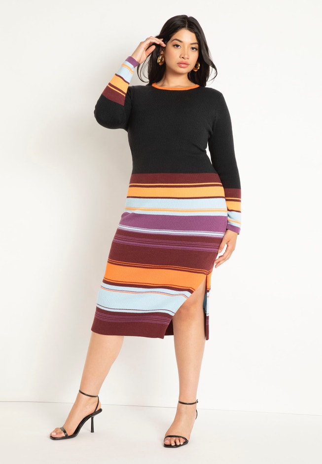 Striped Sweater Dress image number 0