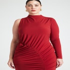 One Shoulder Dress With Slit image number null