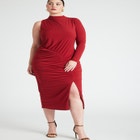 One Shoulder Dress With Slit image number null