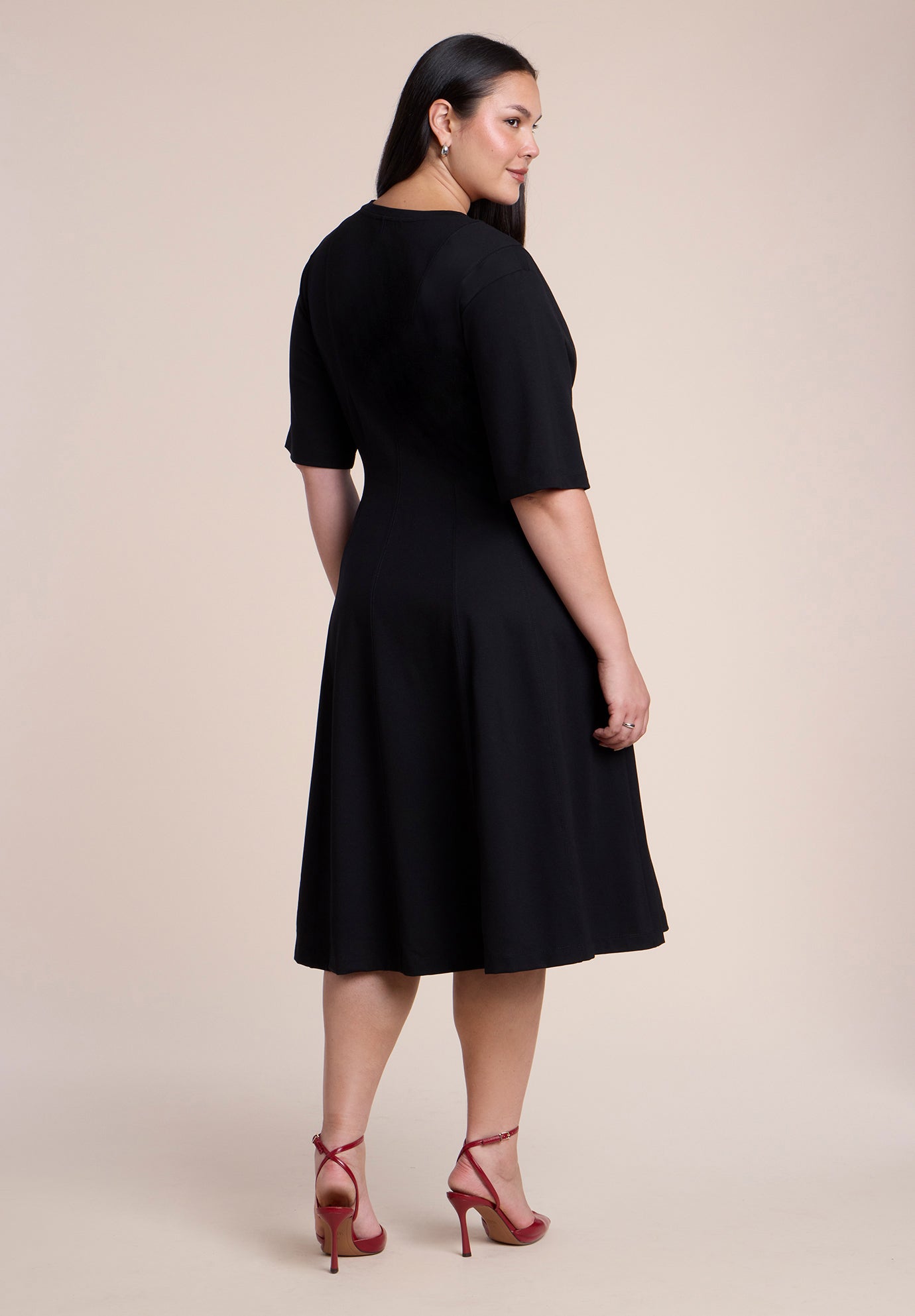 Seam Detail Ponte Workwear Midi Dress image number 1