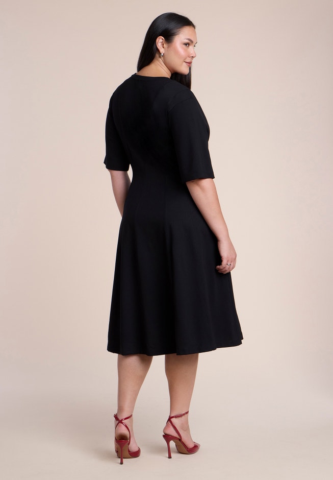 Seam Detail Ponte Workwear Midi Dress image number 1