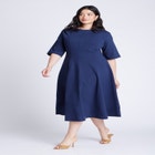 Seam Detail Ponte Work Dress image number null