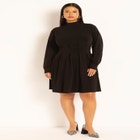 Pleated Waist Mini Dress image number null