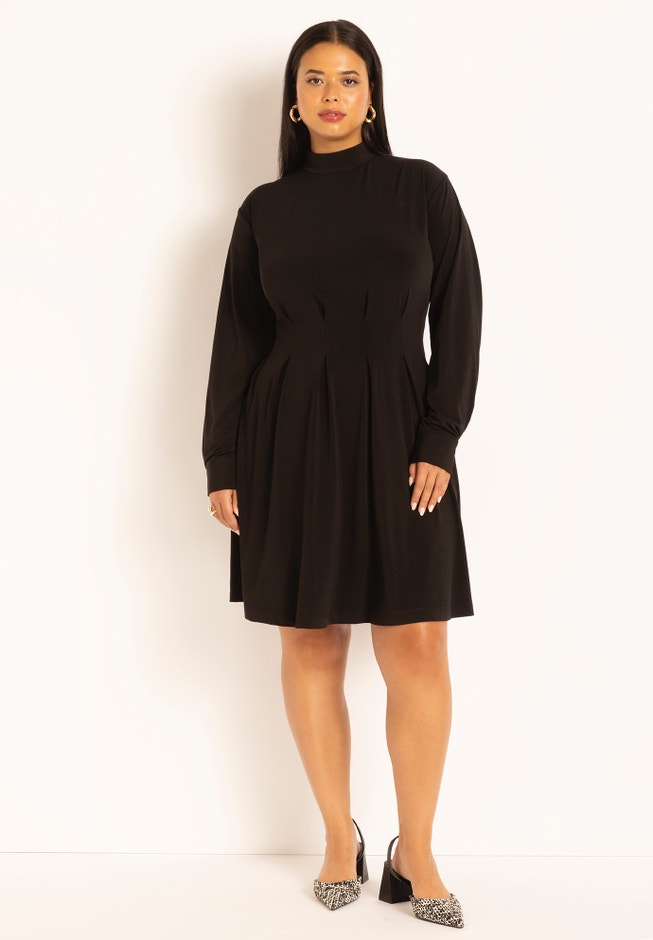 Pleated Waist Mini Dress image number 0