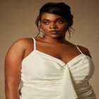 Bridal by ELOQUII Draped Dress With Cascade image number null