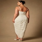 Bridal by ELOQUII Draped Dress With Cascade image number null