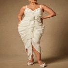 Bridal By Eloquii Draped Dress With Cascade image number 0