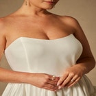 Bridal by ELOQUII Mini Flare Dress With Structured Bodice image number null