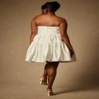 Bridal by ELOQUII Mini Flare Dress With Structured Bodice image number null