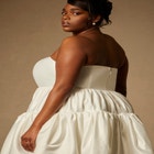 Bridal by ELOQUII Mini Flare Dress With Structured Bodice image number null