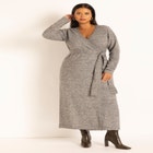 Sweater Wrap Dress image number null