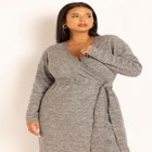 Sweater Wrap Dress image number null