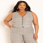 Windowpane Suit Vest image number null