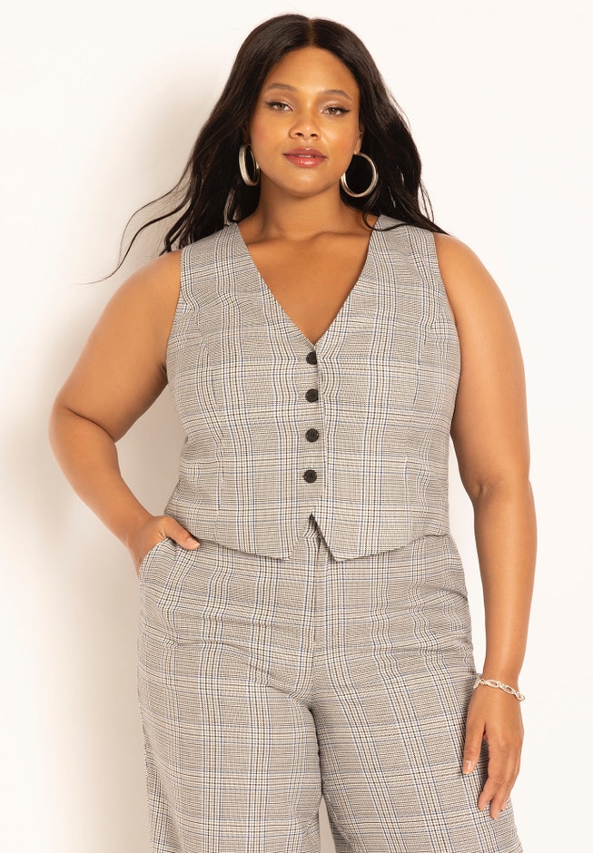 Windowpane Suit Vest image number 0