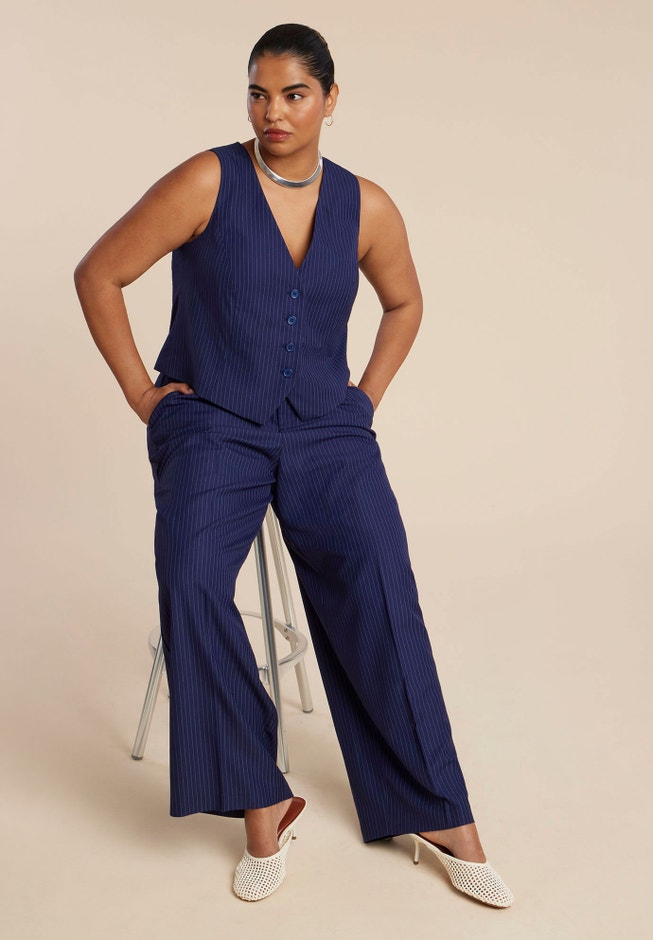 Pinstripe Suit Vest image number 2
