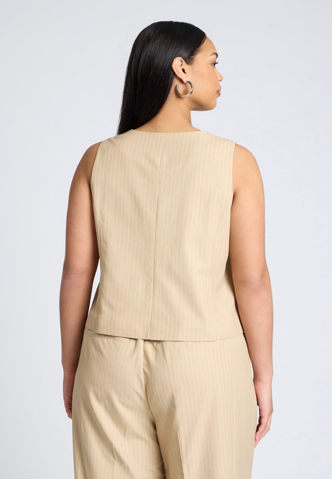 Pinstripe Suit Vest image number null