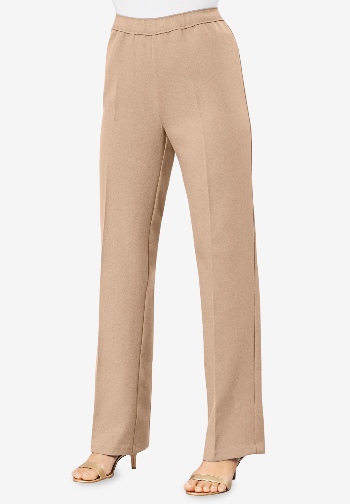 【BAON】Elini Carpenter Cotton Back Banding Wide Pants Wide-Leg Linen-Blend Cropped Pull-On Pant | Banana Republic