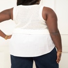 ELOQUII Elements Twofer Shirt With Sweater image number null