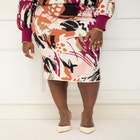 ELOQUII Elements Sweater Pencil Skirt image number null