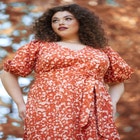 ELOQUII Elements Puff Sleeve Belted Dress image number null