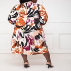 ELOQUII Elements Tie Neck Jersey Dress image number null