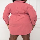 ELOQUII Elements Corduroy Shirt Dress image number null