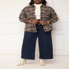 ELOQUII Elements Plaid Schacket image number null