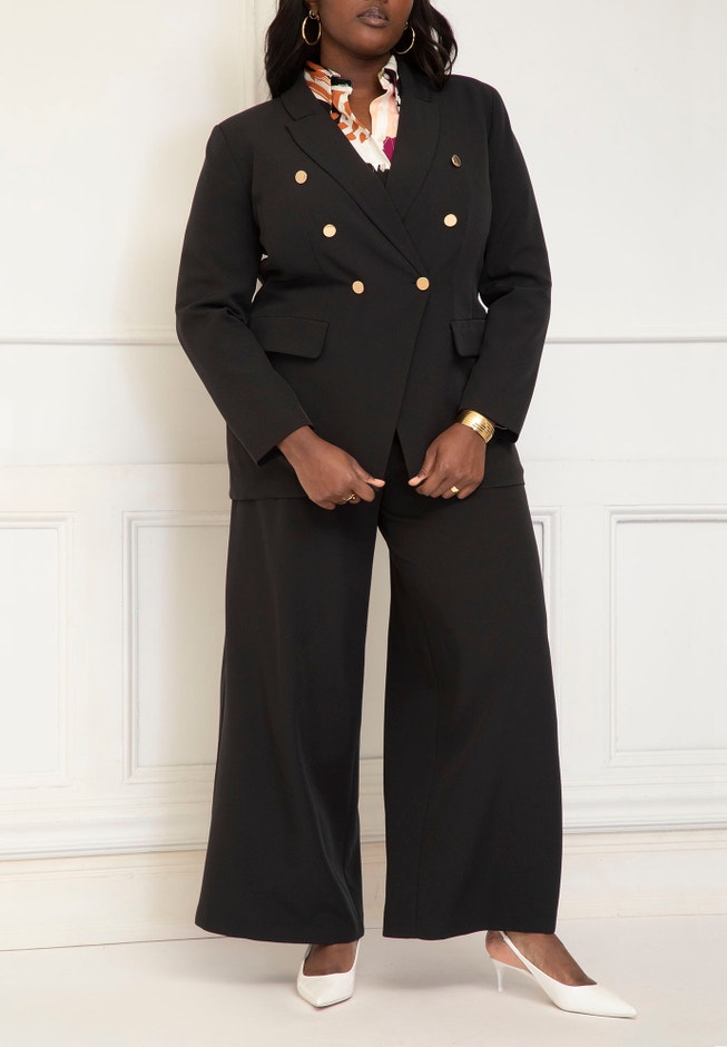 ELOQUII Elements Fitted Angular Blazer image number 2