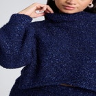 Overlap Front Lurex Sweater image number null