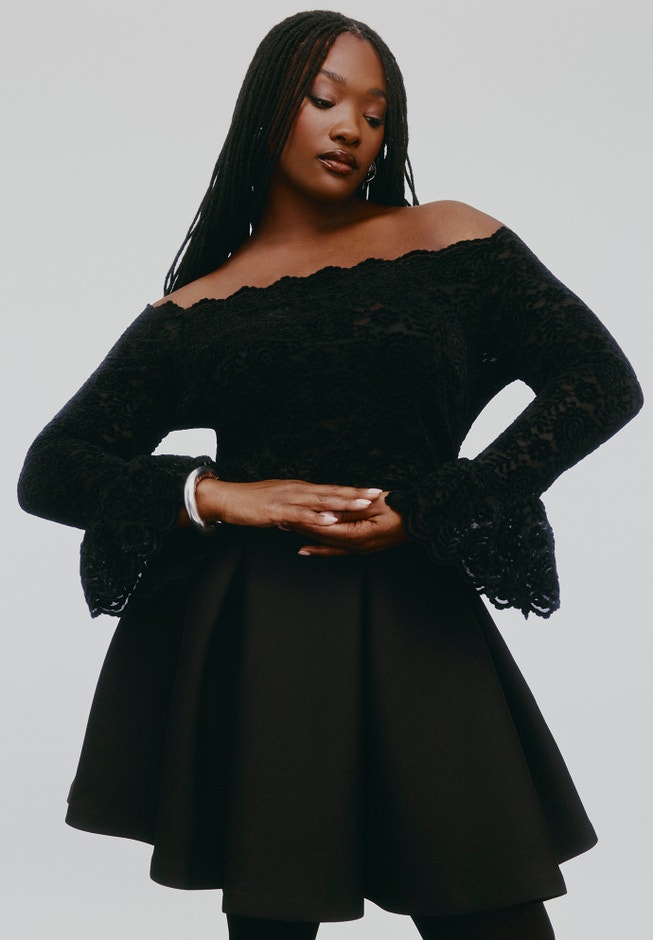 Off The Shoulder Lace Top image number 0