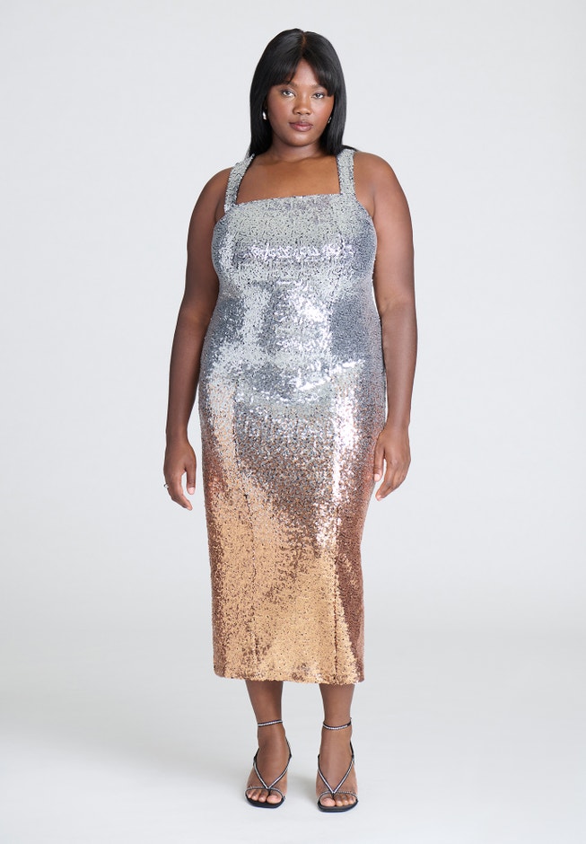 Ombre Sequin Maxi Dress image number 1