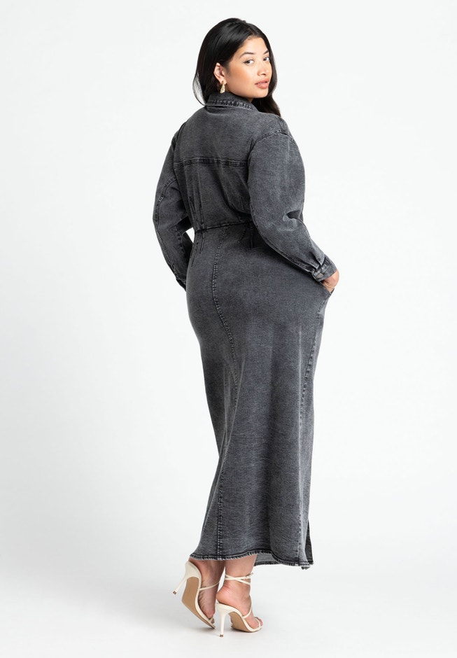 Denim Fitted Dress image number 1