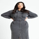 Denim Fitted Dress image number null