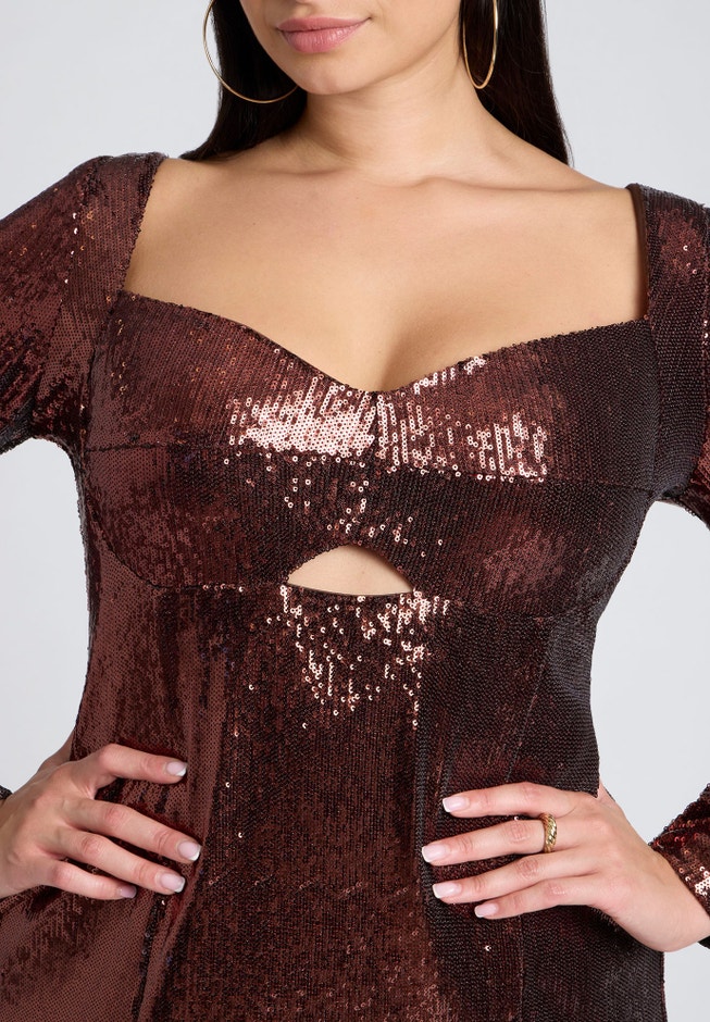 Maxi Sequin Dress image number 4