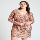 V Neck Mini Dress image number null