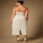 Bridal by ELOQUII Sheer Bodice Structured Dress image number null