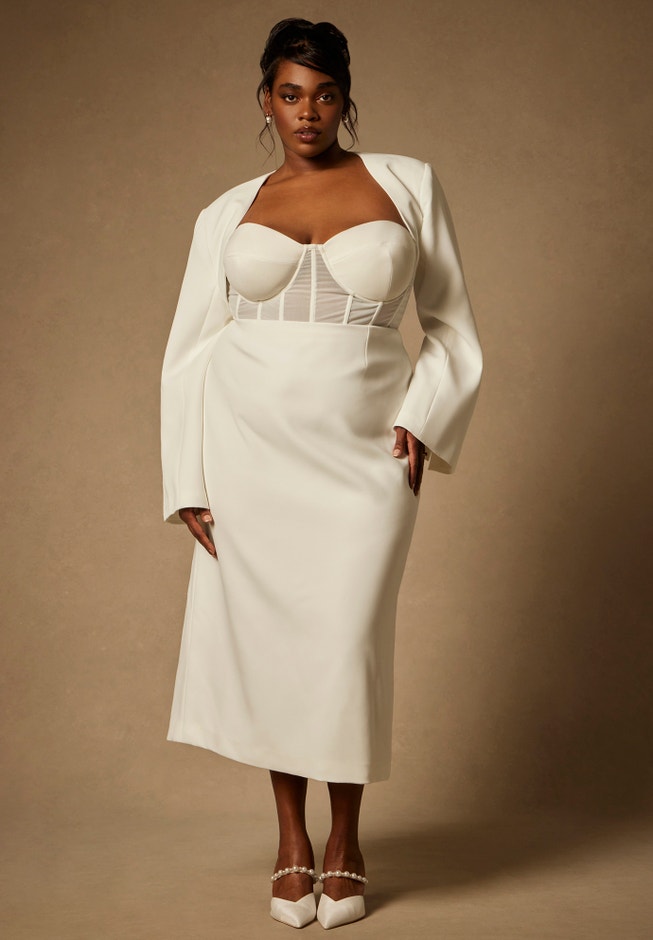 Bridal by ELOQUII Woven Jacket image number 2