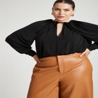 Draped Neckline Bodysuit image number null