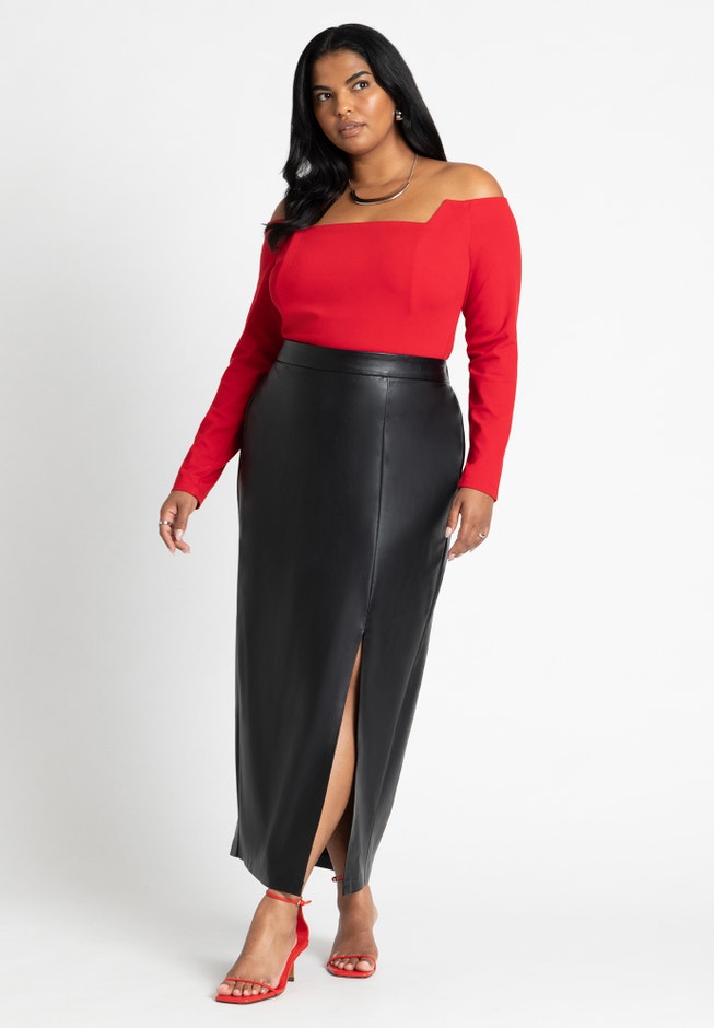 Square Neck Off The Shoulder Top image number 2