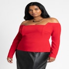 Square Neck Off The Shoulder Top image number null