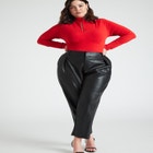 Mock Neck Top With Keyhole image number null