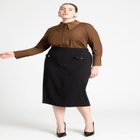 Pointed Collar Button Up Shirt image number null