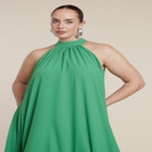  High Low Dramatic Ruffle Detail Dress image number null