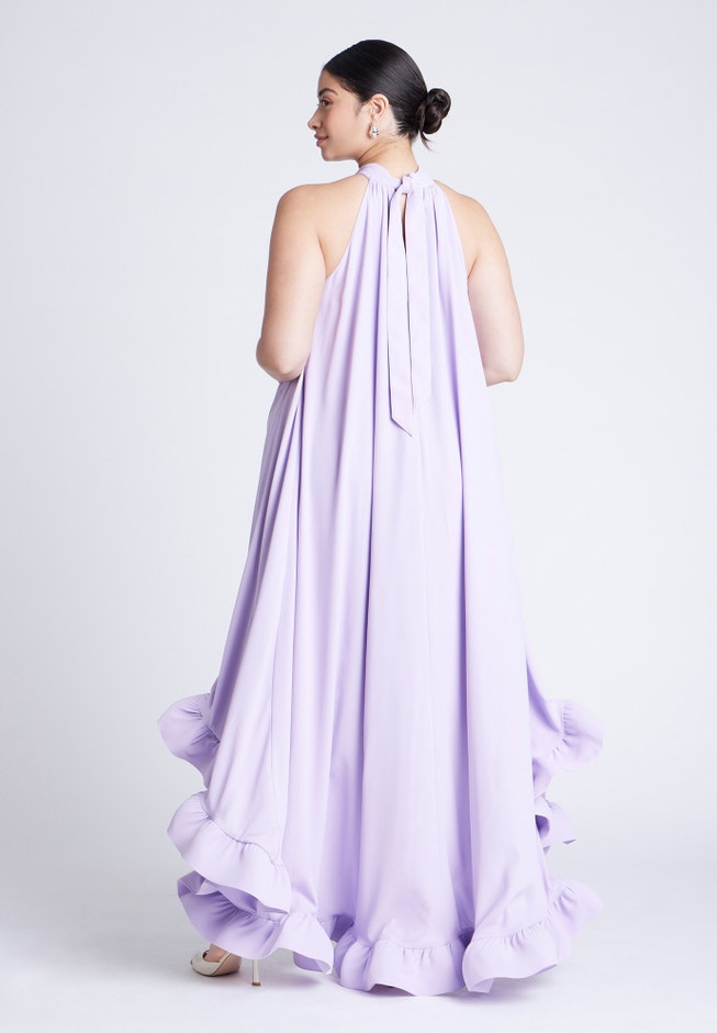 High Low Dramatic Ruffle Detail Dress image number 2